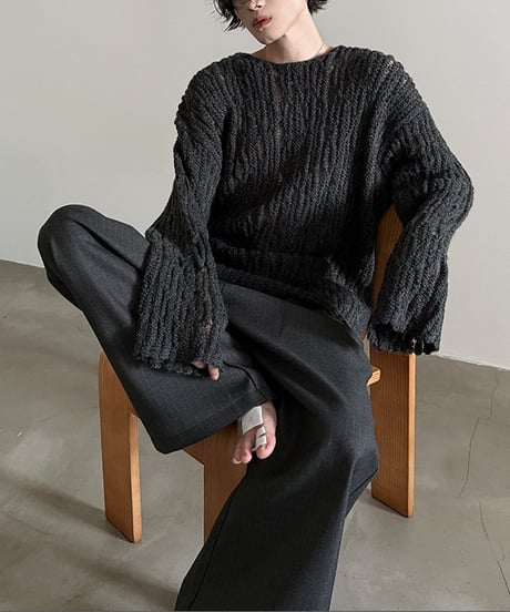 LOW GAUGE OPENWORK KNIT /2color