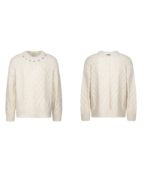 NOBLESTUD CABLE KNIT /2color