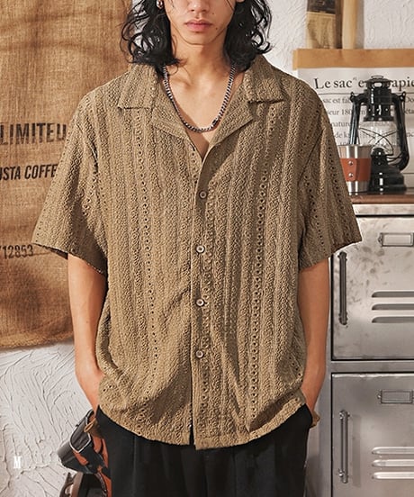 SUMMER TEXTURE KNIT SHIRT /3color