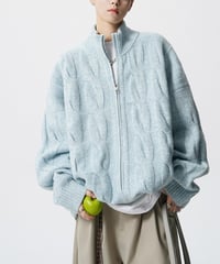 LUXCABLE W-ZIP CARDIGAN /3color