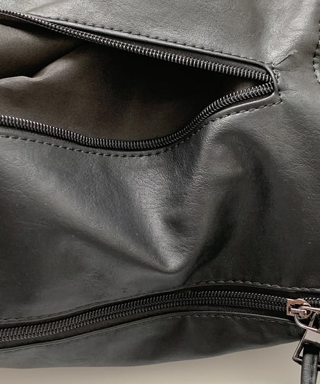 FAUXLEATHER ROUND SHOULDER BAG /2color
