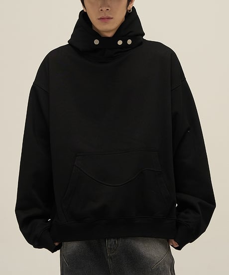 HIGH-NECK BELT HOODIE /2color