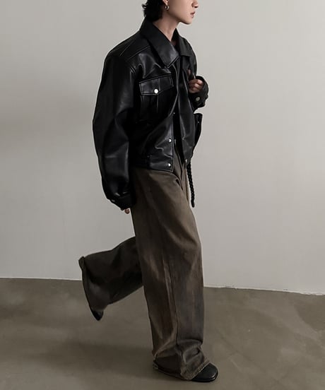 SHORT FAUX LEATHER JACKET