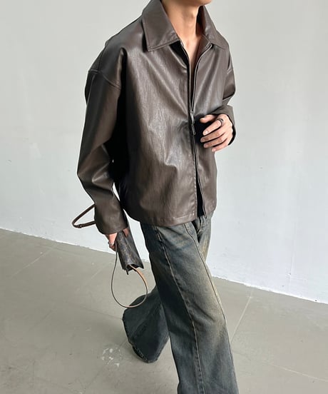HIGH-END FAUX LEATHER JACKET /2color