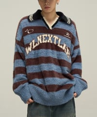 LOOSE BORDER SKIPPER KNIT /2color