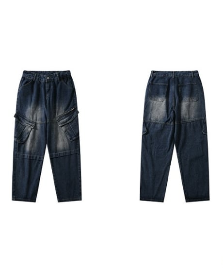 VINTAGE WASH CARGO DENIM /3color