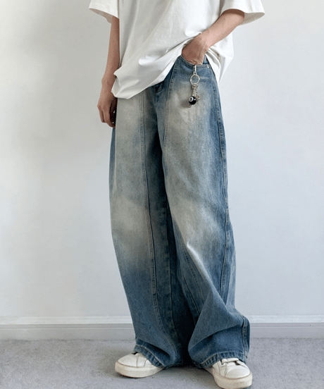 DROPLINE FADE LOOSE DENIM /3color