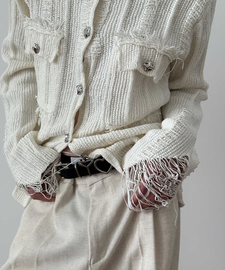 SHEER TASSEL KNIT CARDIGAN