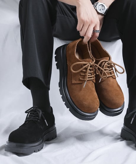REAL LEATHER LOWTOP BOOTS /2color