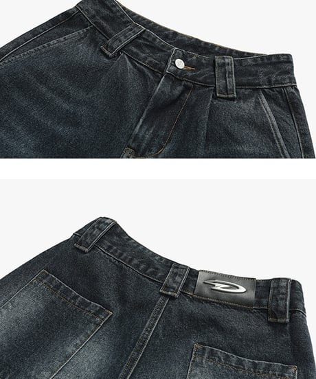 LOOSE STRAIGHT WASH DENIM