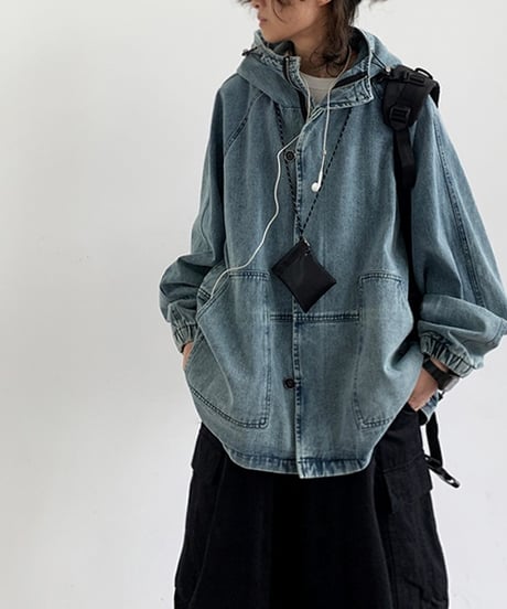 STREET HOODIE DENIM JACKET