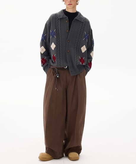CLASSICARGYLE KNIT CARDIGAN /2color