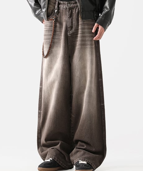 WAVY WASHED WIDE DENIM /2color