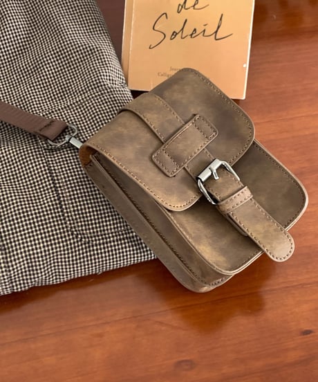 FAUX LEATHER MINI SHOULDER /2color
