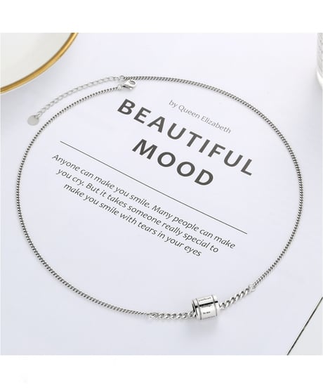 SILVER925 RETRO CYLINDER NECKLACE