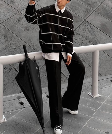 LOOSE STRAIGHT SLACKS /2color