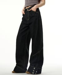 CUFFEDGE BUTTON DENIM