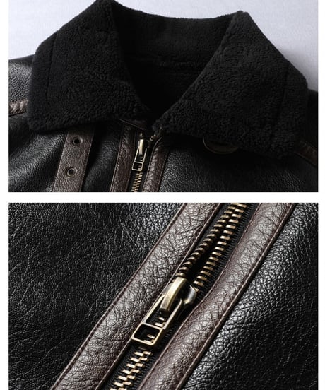 VINTAGE PILOT LEATHER JACKET /2color