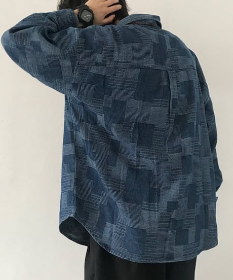 ETHNIC STYLE DENIM SHIRT /2color