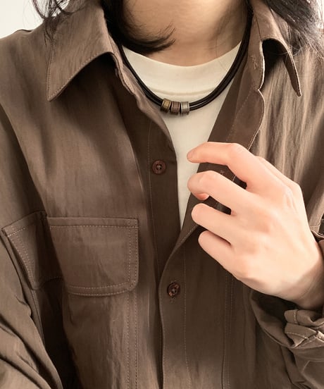 LEATHER NECKLACE-VINTAGEMETAL
