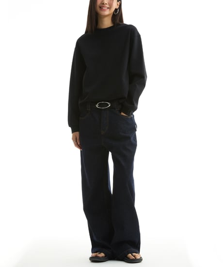 WIDE STRAIGHT BLUE JEANS