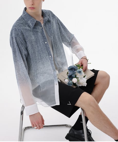 【予約販売】MISTFADE DENIM SHEER SHIRT