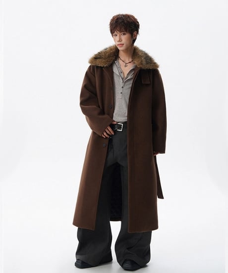 LUXFUR WOOL COAT /3color