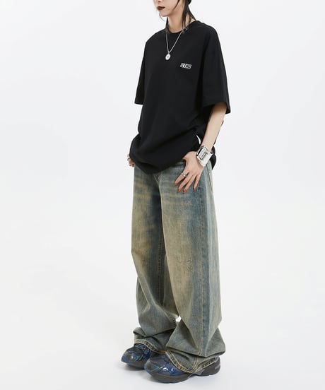 OLD WASH WIDE LEG DENIM