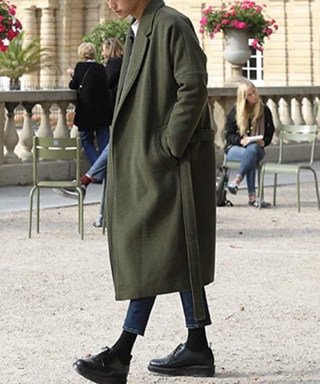WOOL-LIKE CHESTER COAT /4color