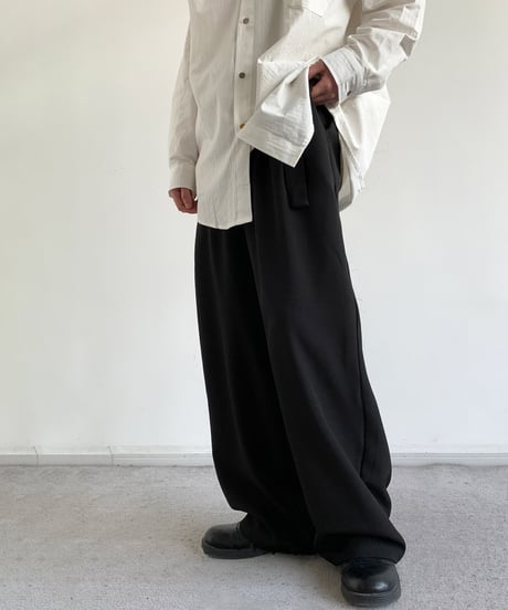 LOOSE DRAPED PANTS WITH BELT /2color