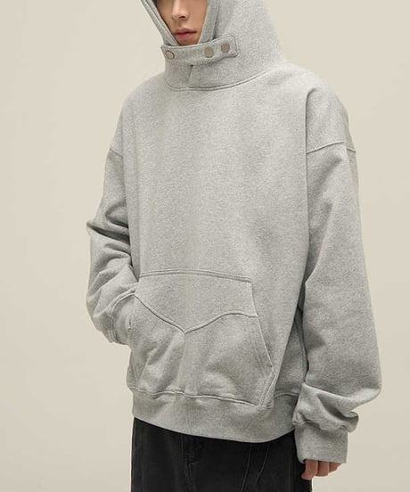 HIGH-NECK BELT HOODIE /2color