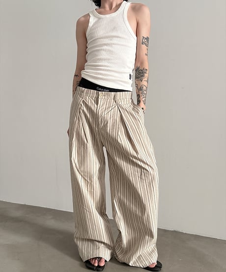 PARALLEL STRIPE WIDE PANTS /2color
