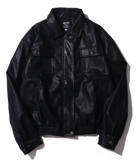 FAUX LEATHER RIDERS JACKET /2color