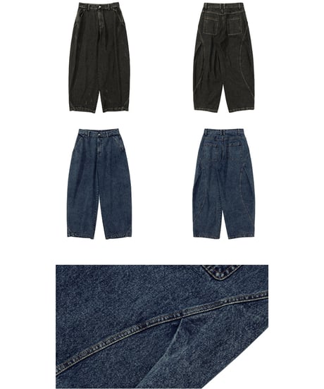 CURVEPANEL LOOSE DENIM /2color