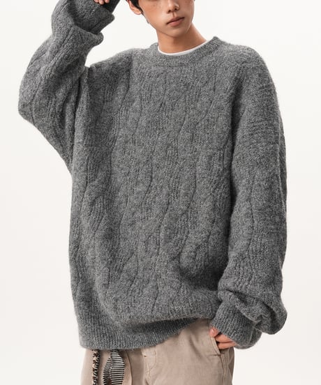 WOOLMIX TEXTURE KNIT /4color