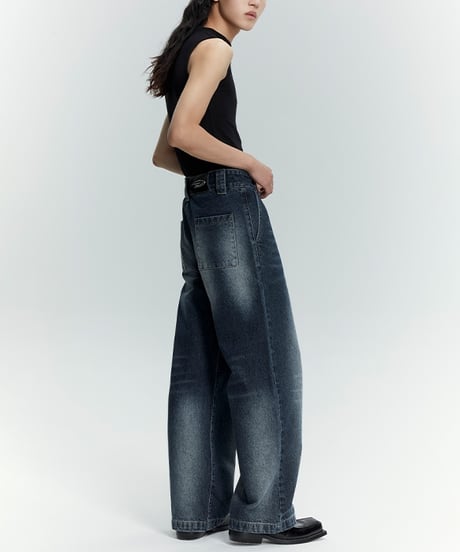 LOOSE STRAIGHT WASH DENIM