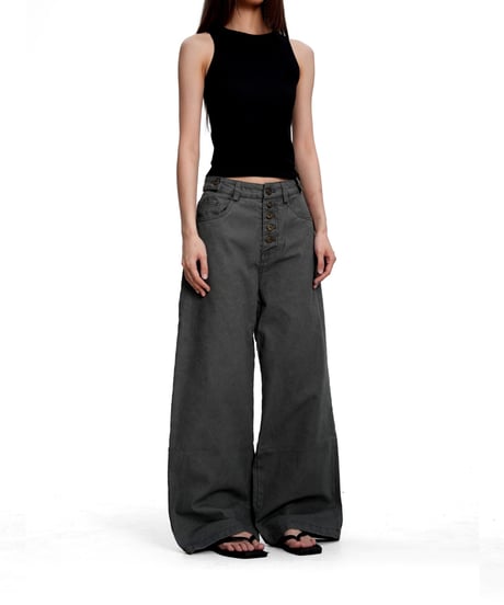 FRONTVAULT LOOSE WORK PANTS /2color