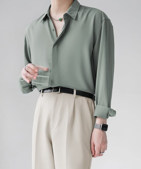 HIGH-END LOOSE DRAPE SHIRT /3color