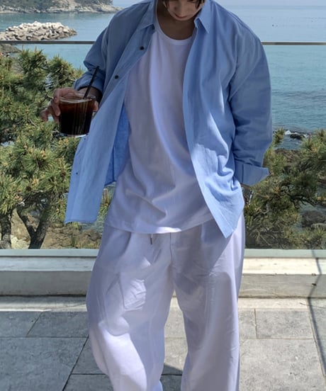LINEN BLEND SHIRT /2color