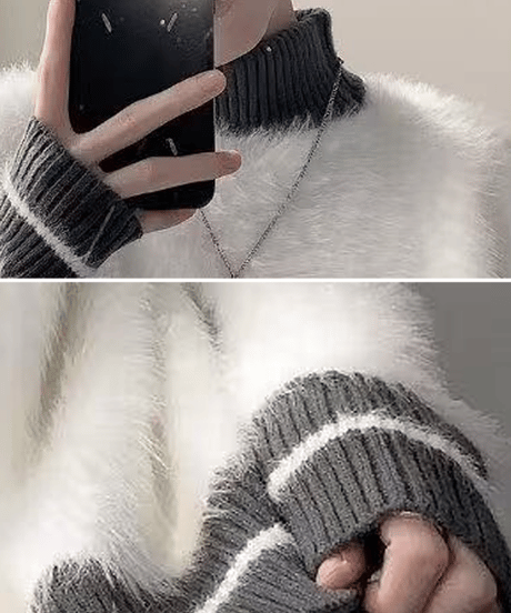 MINKLIKE RELAX MOCK KNIT /2color