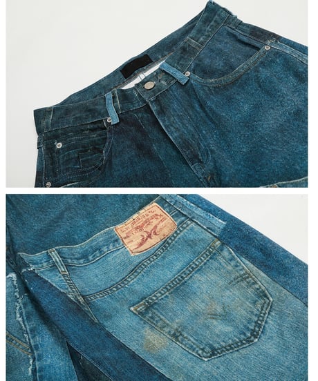 SCRAPEDGE WIDE JEANS