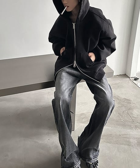 TECH MELTON HOODIE JACKET /2color