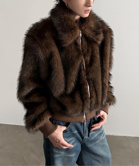 MINK-LIKE FAUX FUR BLOUSON