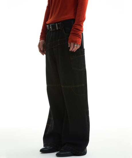 TWISTED STITCH WIDE DENIM