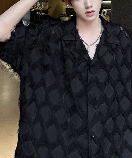 LOOSE FRINGE SHEER SHIRT /2color