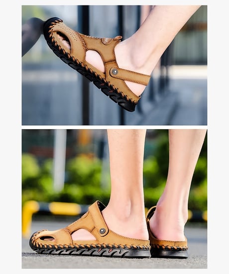 CROSS BORDER LEATHER SANDALS /4color