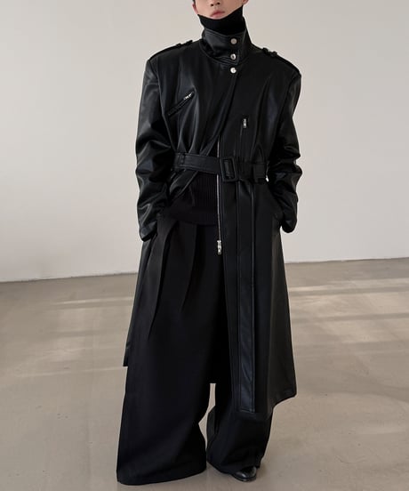 URBAN FAUX LEATHER COAT