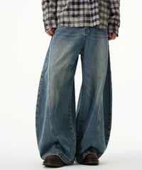 WASHED WIDE LEG JEANS(25SSMODEL)