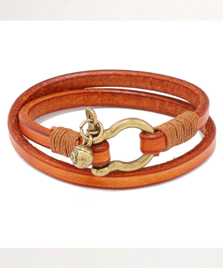 2-STRAND LEATHER CORD BRACELET /2color