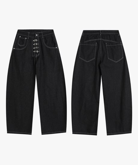 METAL TOGGLE WIDE DENIM